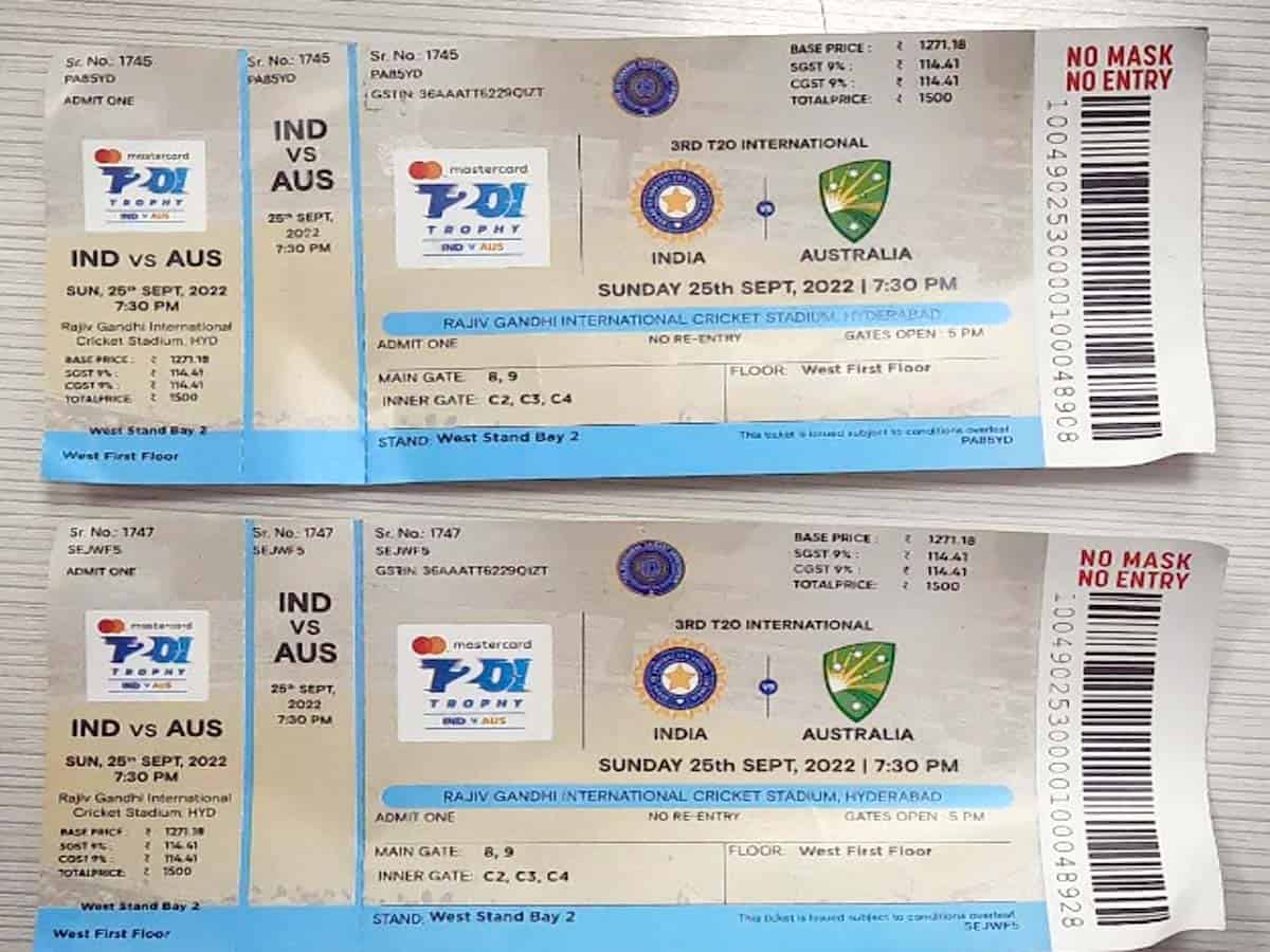 Ind-Aus T20 cricket match: Two students arrested for black-marketing tickets