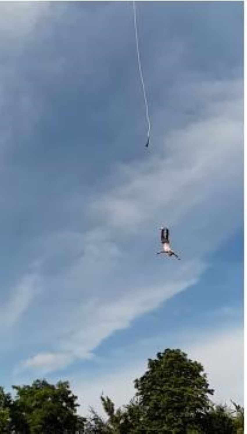 Viral Video Bungee Jumping Rope Snaps Mid Air