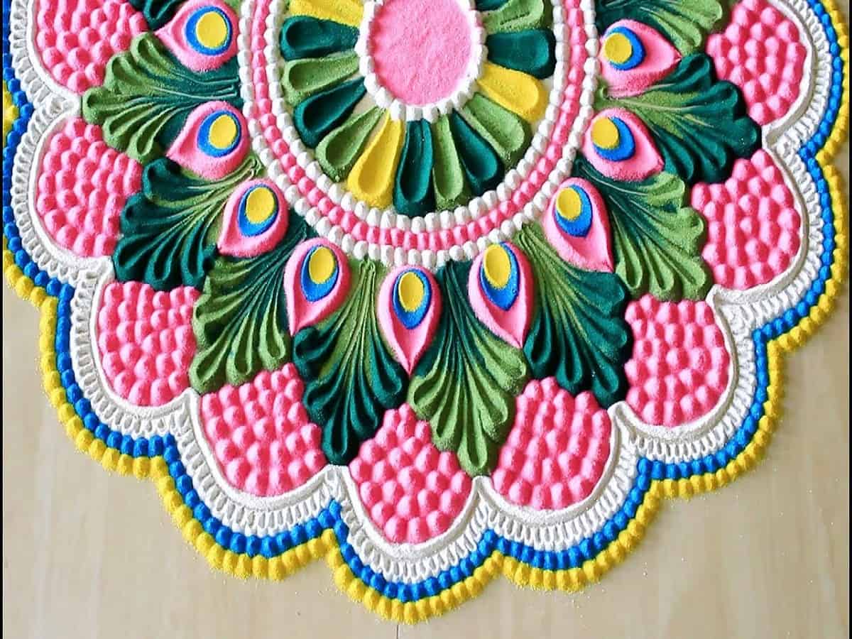 Salarjung museum holds rangoli competition for disabled