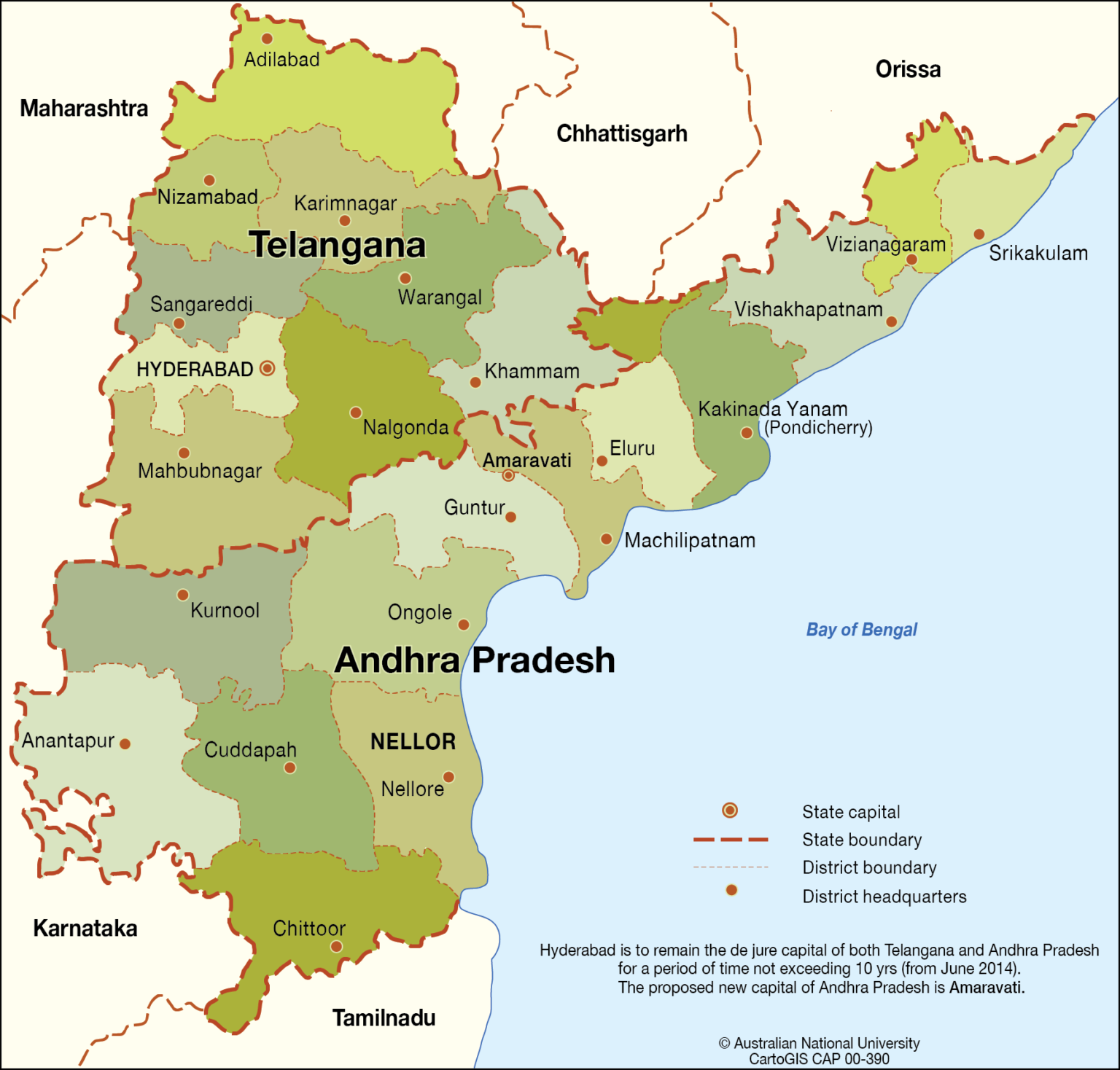 Andhra Pradesh has history of shifting capitals
