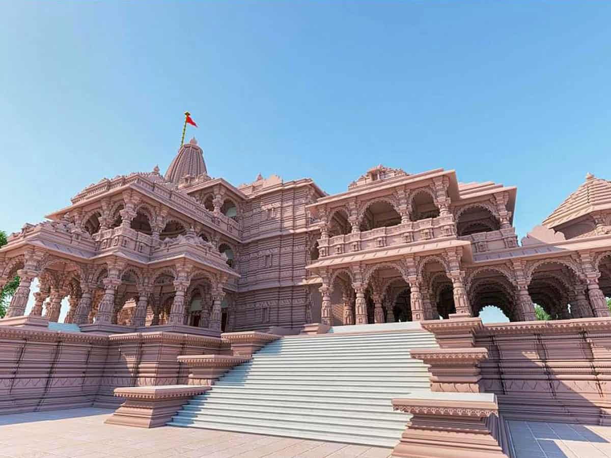 Ceremonia de instalación de la Deidad en el Templo Ayodhya Ram Enero de 2024: VHP