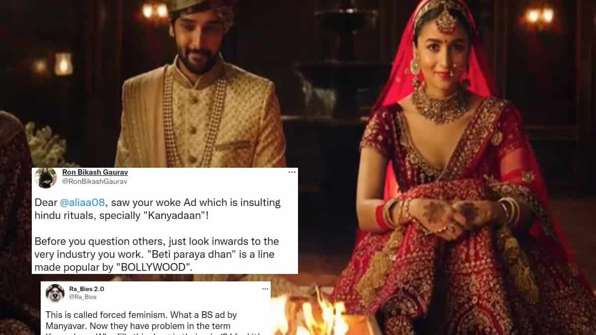 Alia Bhatt's New Bridal Wear Ad Sparks Controversy; Twitterati Divided Over  Her Questioning Kanyadaan