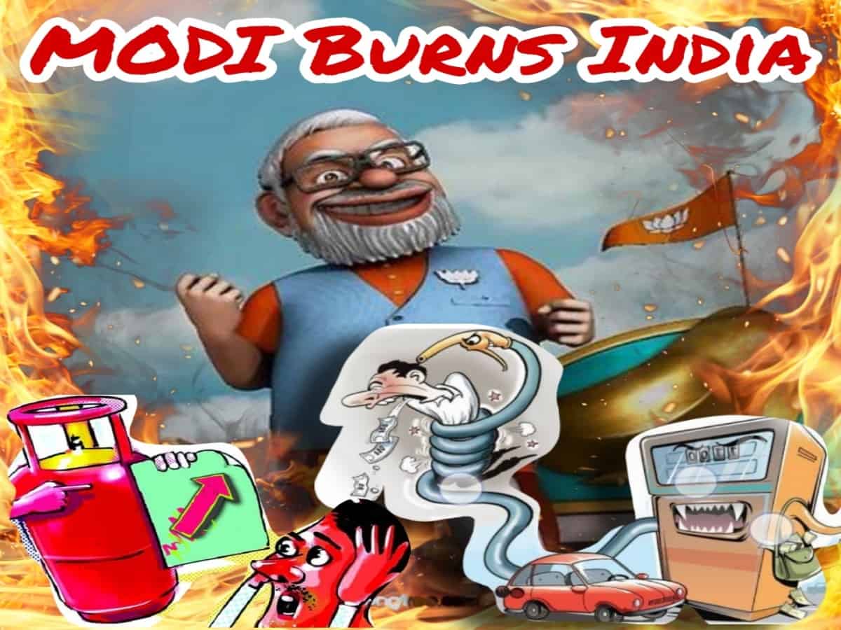 Modi Burns India: Twitterati takes a jibe at fuel price hike