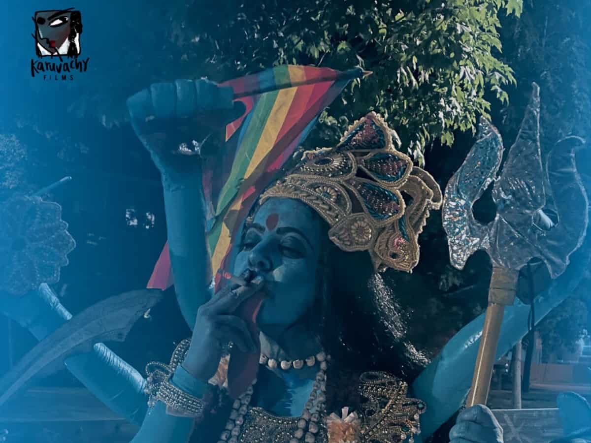 Movie poster showing Goddess Kali smoking cigarette sparks outrage