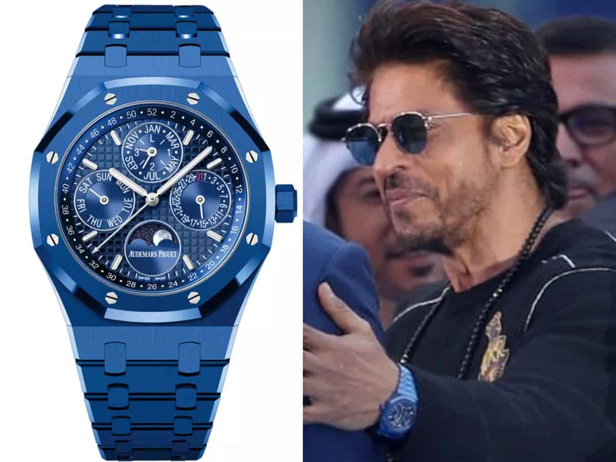 Shah Rukh Khan wears Audemars Piguet's blue Royal Oak Perpetual