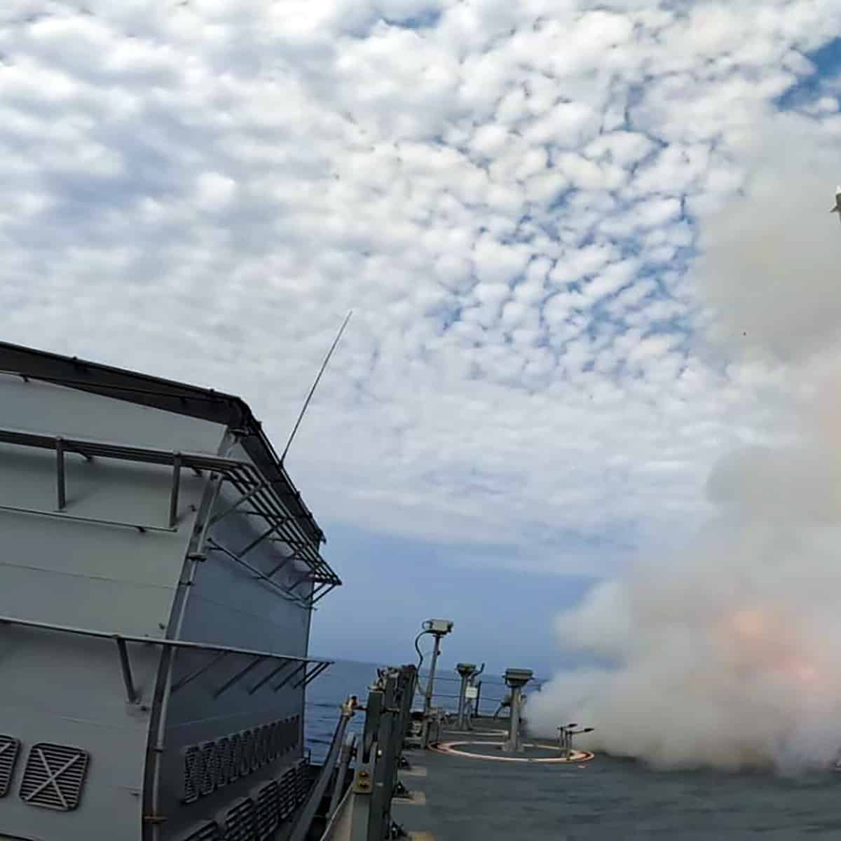 MRSAM successfully test-fired from INS Mormugao