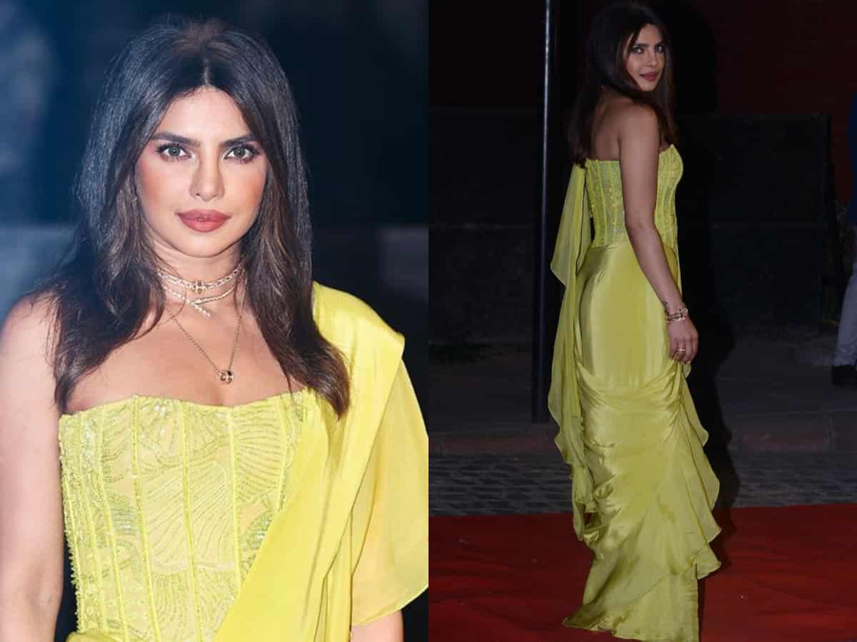 Priyanka Chopra missed home and wore a pretty blue sari to make up for it  while in quarantine | VOGUE India