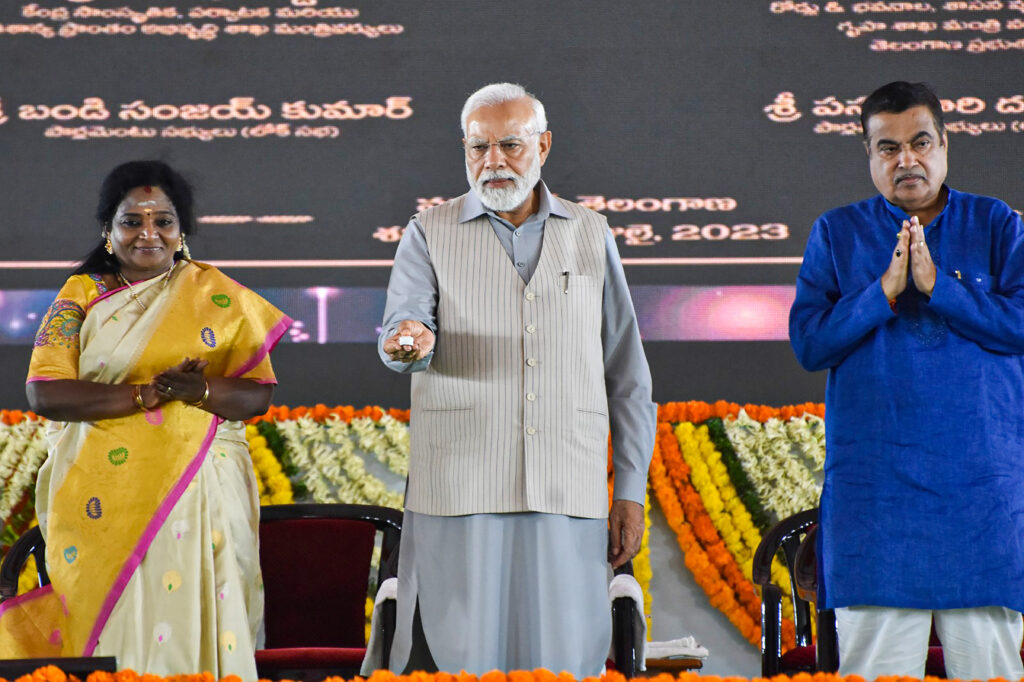 Prime Minister Narendra Modi in Telangana