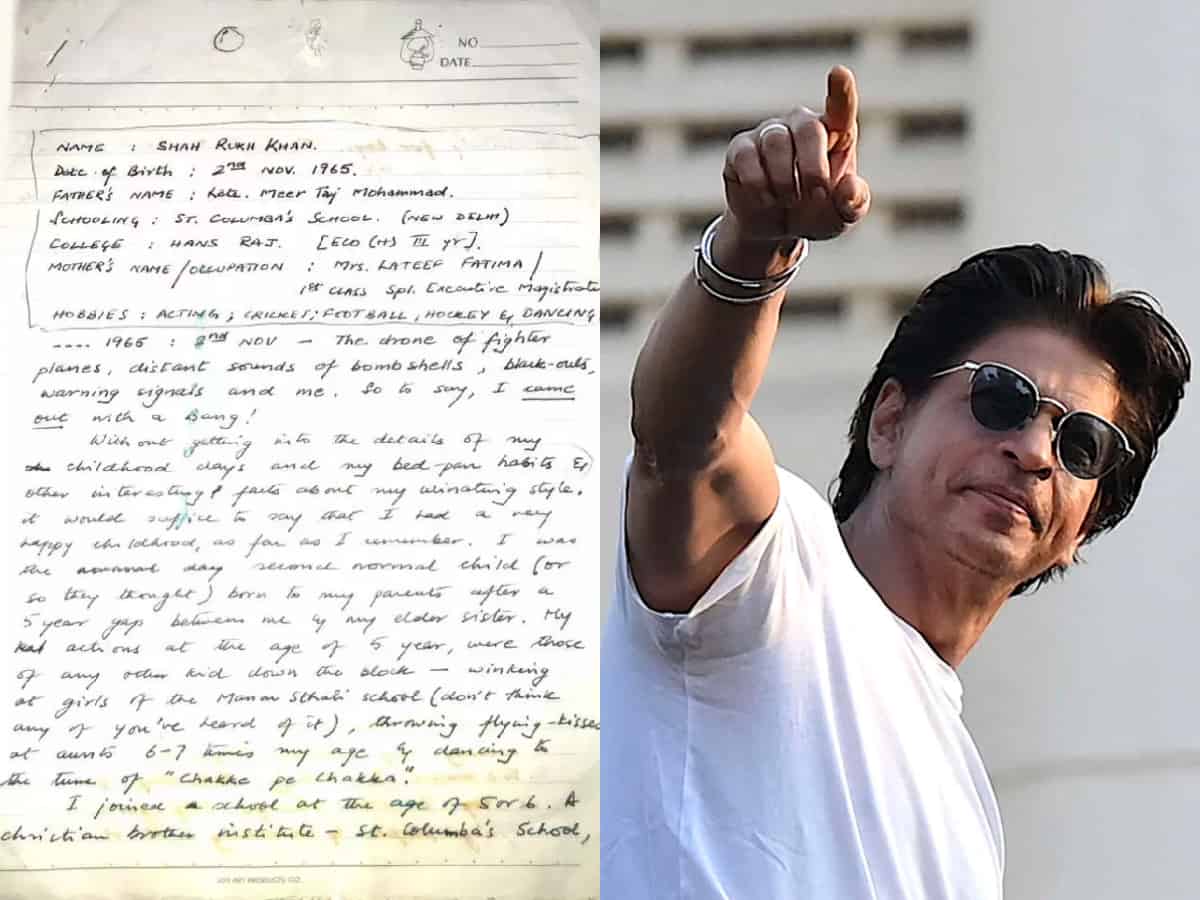 Shah Rukh Khan's old handwritten essay goes viral: Check it out