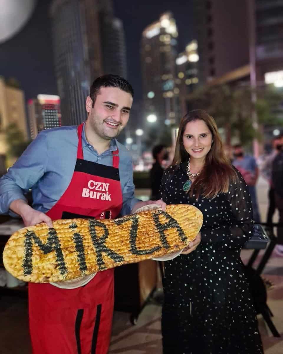 Sania Mirza at CZN Burak's luxurious restaurant in Dubai