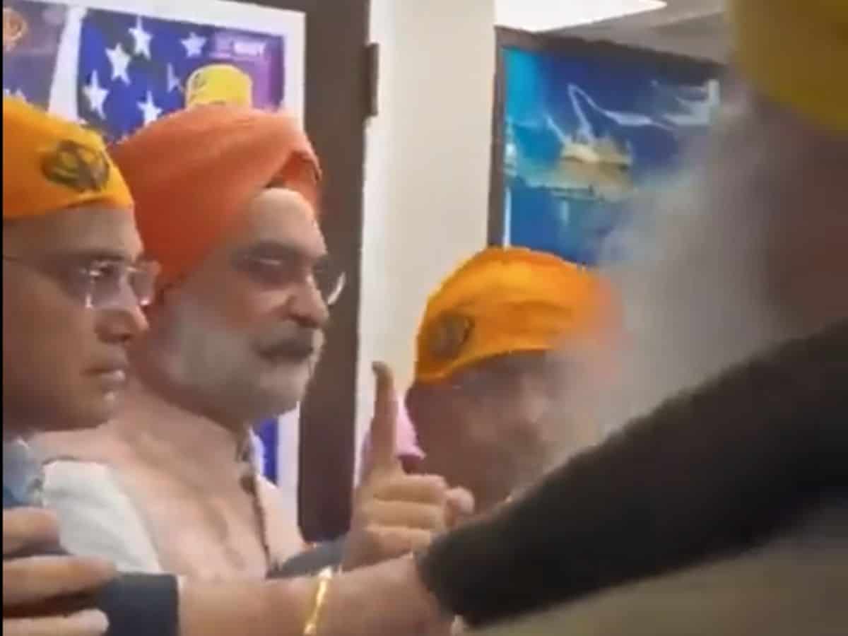 image of Indian envoy to US heckled by Khalistan supporters at New York Gurudwara