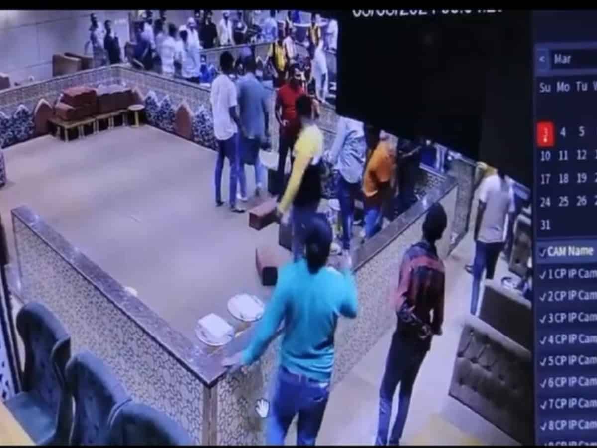 Video: Mob attacks customers in Hyderabad restaurant, damages property