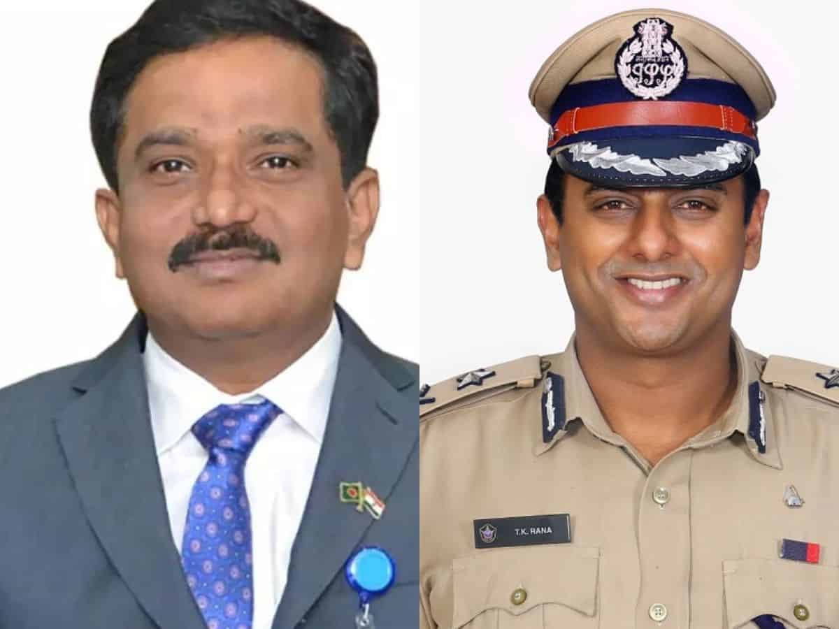 AP Intelligence Chief P. Sitaramanjaneyulu and Vijayawada CP Kanthi Rana Tata