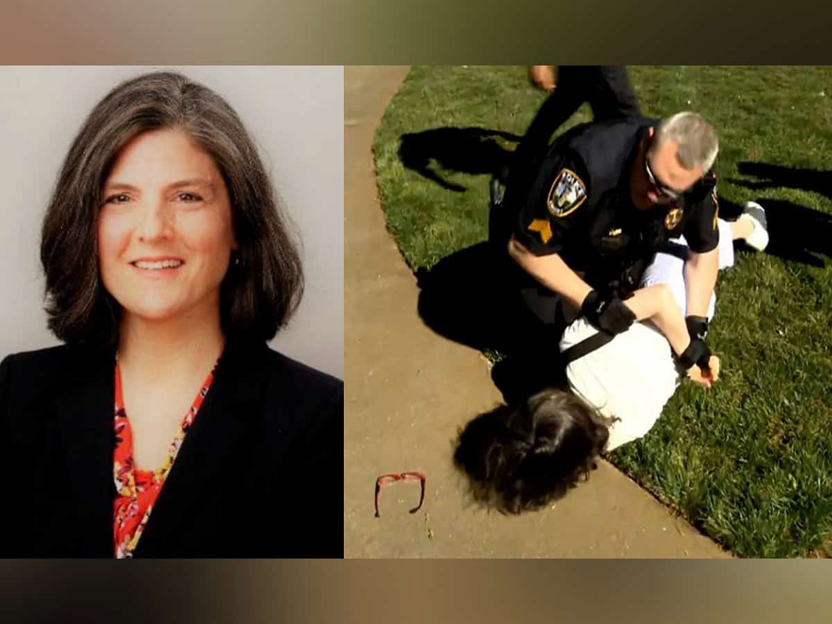 Watch: Female professor thrown to the ground, handcuffed amid pro-Palestine protest in US