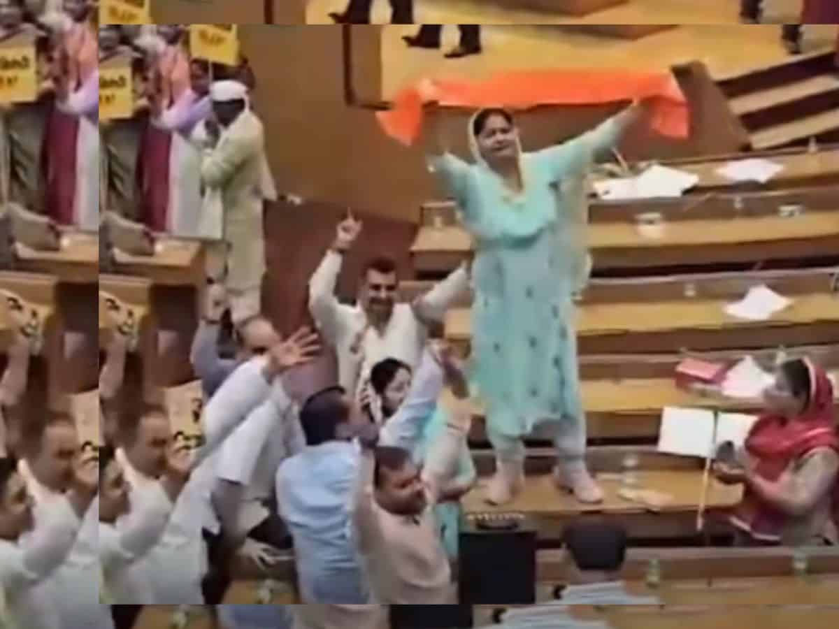 BJP councillors dancing