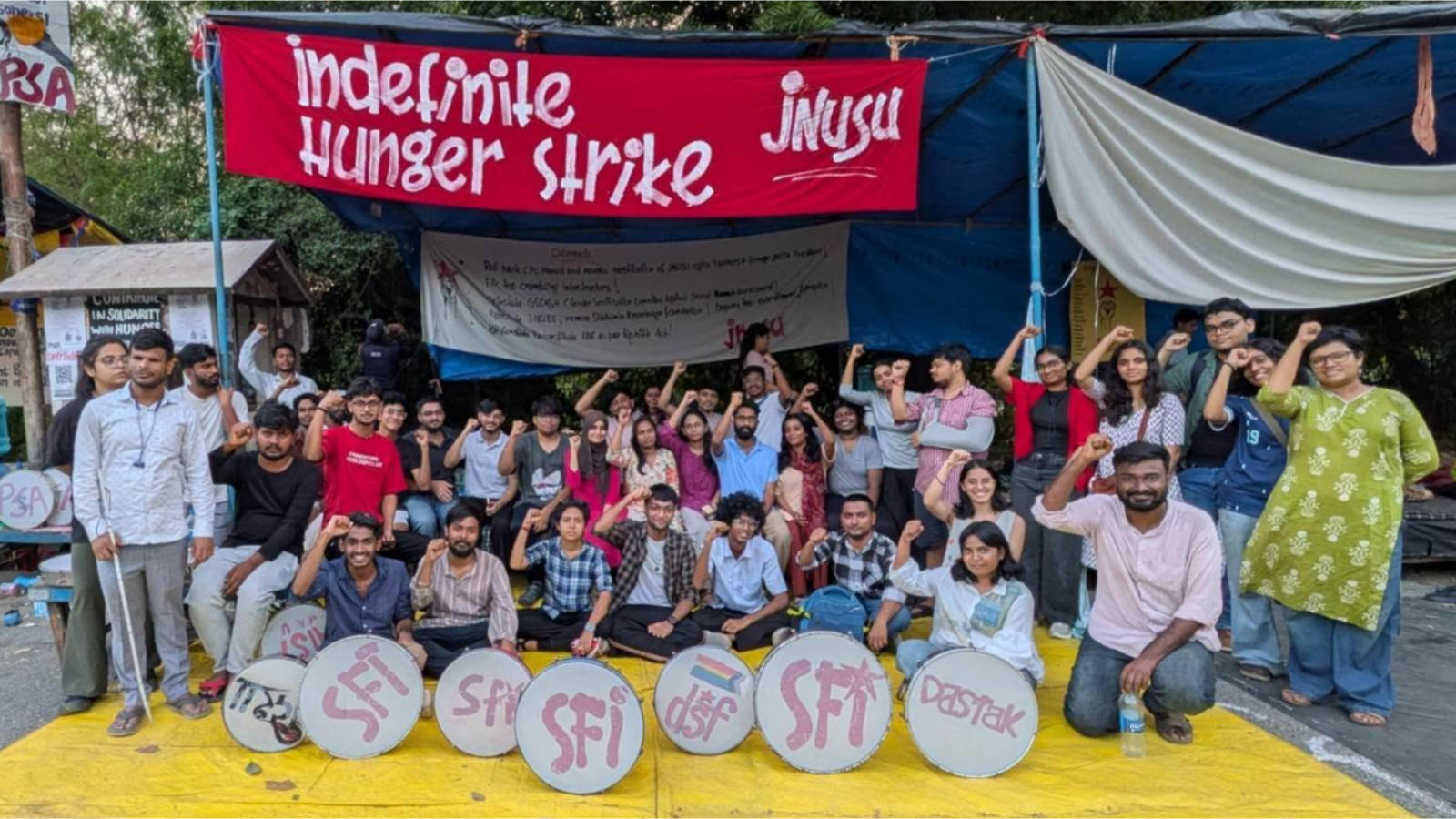Didn’t speak to us: JNUSU on V-C’s visit to hunger strike site