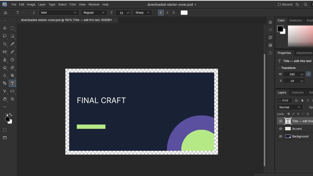 Final Craft logo with modern design elements and vibrant colours for branding.
