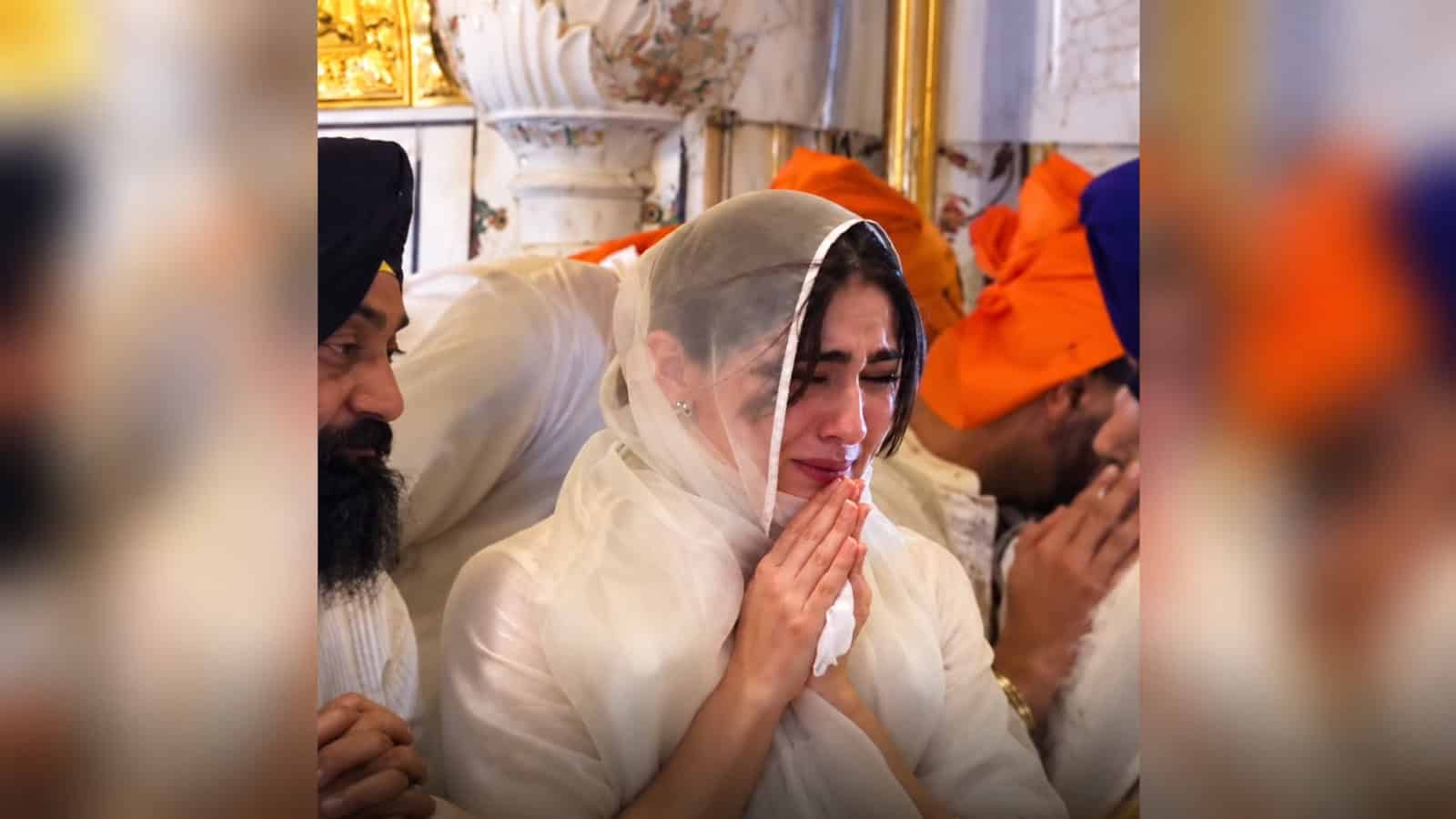 Sara Ali Khan gets emotional during her visit to Golden Temple